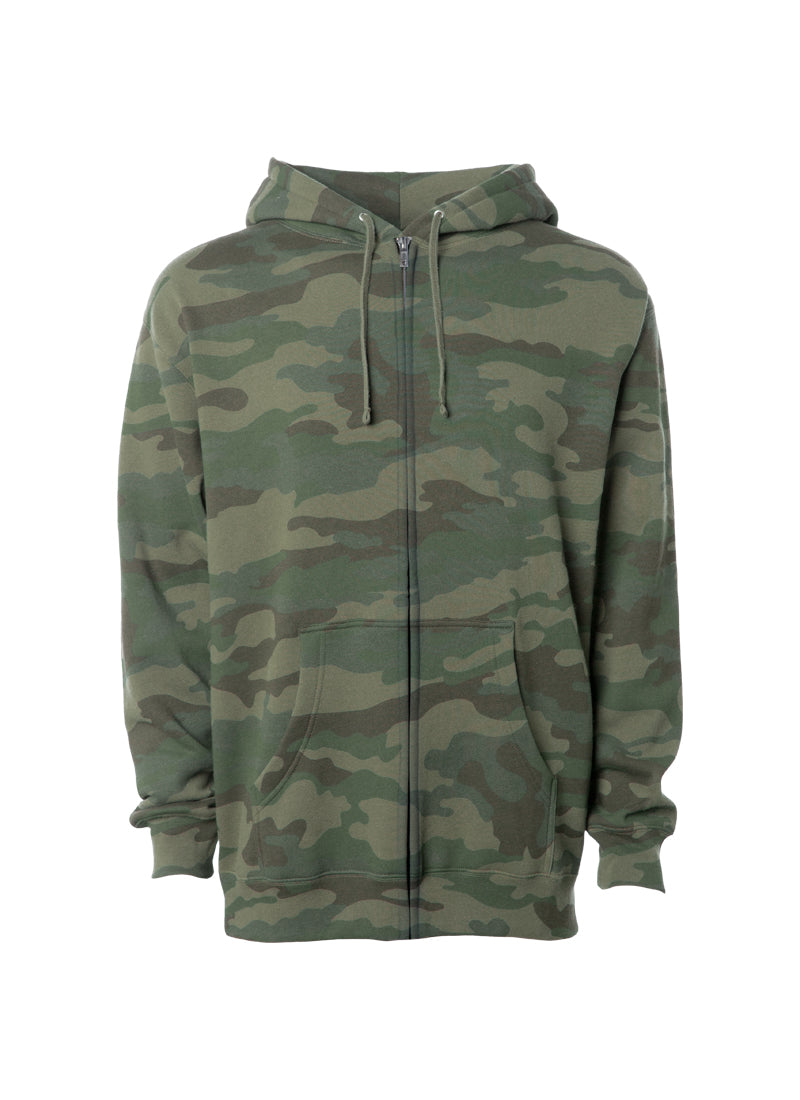 CLEARANCE SALE - Mens Heavyweight Zip Up Hooded Sweatshirt - Solid Collection