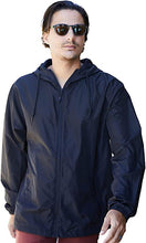 Load image into Gallery viewer, CLEARANCE SALE - Unisex Lightweight Full Zip Hooded Windbreaker Jacket - Solid Collection
