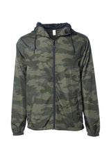 Load image into Gallery viewer, Mens Super Lightweight Hooded Full Zip Up Windbreaker Jacket Army Camp 
