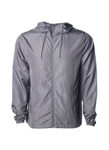 Load image into Gallery viewer, Unisex Super Lightweight Full Zip Up Graphite Grey Windbreaker Hooded Jacket
