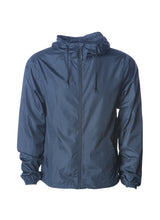 Load image into Gallery viewer, Unisex Super Lightweight Full Zip Up Navy Windbreaker Hooded Jacket
