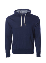Load image into Gallery viewer, Unisex French Terry Hoodie Navy Blue Pullover Sweatshirt

