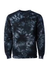 Load image into Gallery viewer, Unisex Fit Navy Black Tie Dye Crewneck Sweatshirt
