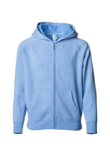 Load image into Gallery viewer, Youth Lightweight Ultra Soft Pacific Blue Zip Hoodie Sweatshirt
