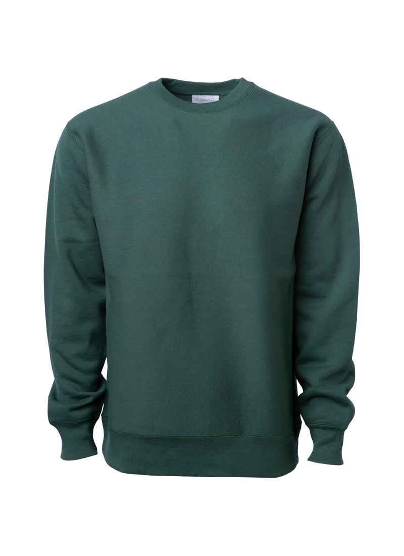 Mens Heavyweight Cross-Grain Alpine Green Crew Sweatshirt