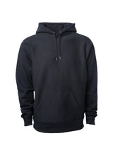 Load image into Gallery viewer, Mens Heavyweight Cross-Grain Black Pullover Hoodie Sweatshirt
