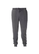 Load image into Gallery viewer, Mens Pigment Dyed Fleece Black Jogger Sweatpants
