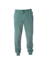 Load image into Gallery viewer, Mens Pigment Dyed Fleece Alpine Green Jogger Sweatpants
