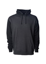 Load image into Gallery viewer, Mens Heavyweight Charcoal Heather Body With Black Sleeves Pullover Hooded Sweatshirt
