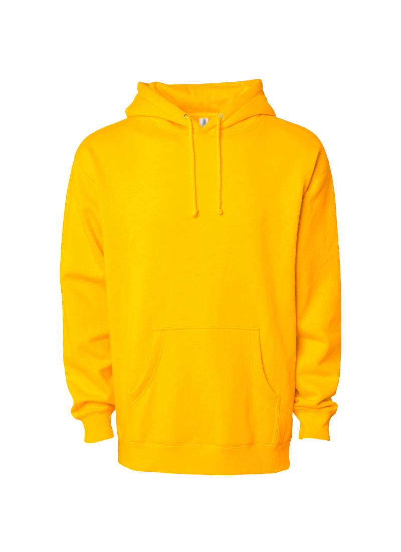 Mens Gold Heavyweight Pullover Hooded Sweatshirt