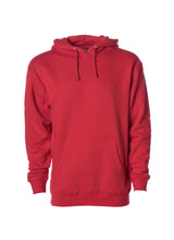 Load image into Gallery viewer, Mens Red Heavyweight Pullover Hooded Sweatshirt
