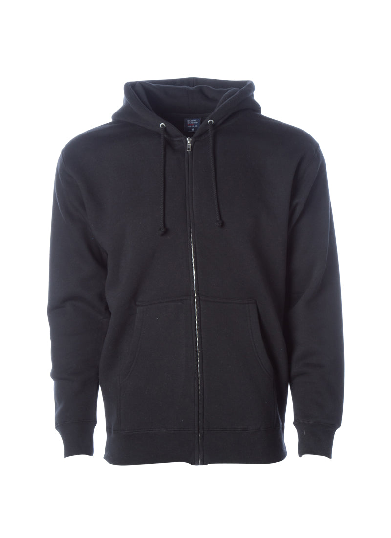 Mens Heavyweight Zip Up Hooded Sweatshirt - Plus Size Collection