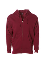 Load image into Gallery viewer, Mens Heavyweight Zip Up Hooded Sweatshirt - Solid Collection
