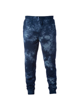 Load image into Gallery viewer, Mens Navy Blue Tie Dye Sweatpants With Pockets
