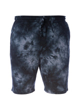 Load image into Gallery viewer, Mens Black Tie Dye Sweat Shorts With Pockets
