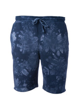 Load image into Gallery viewer, Mens Navy Blue Tie Dye Sweat Shorts With Pockets
