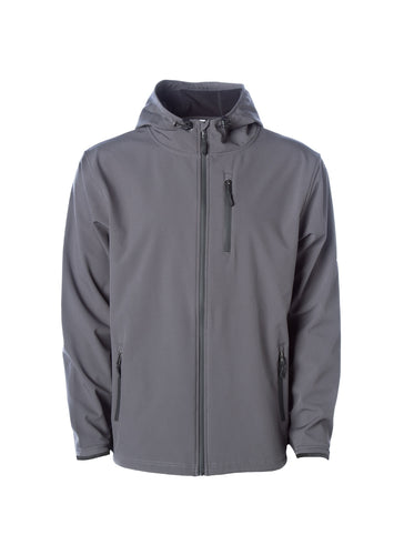 Mens Water Resistant Full Zip Graphite Grey Softshell Jacket