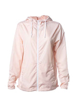 Load image into Gallery viewer, Unisex Super Lightweight Full Zip Up Pink Windbreaker Hooded Jacket

