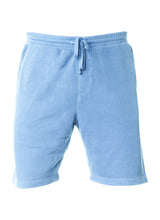 Load image into Gallery viewer, Mens Sweatshorts Pigment Dyed Light Blue Fleece Shorts
