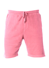 Load image into Gallery viewer, Mens Sweatshorts Pigment Dyed Pink Fleece Shorts
