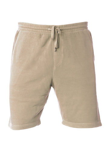 Mens Sweatshorts Pigment Dyed Sandstone Fleece Shorts