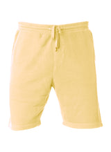 Load image into Gallery viewer, Mens Sweatshorts Pigment Dyed Yellow Fleece Shorts
