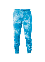 Load image into Gallery viewer, Mens Aqua Blue Tie Dye Sweatpants With Pockets
