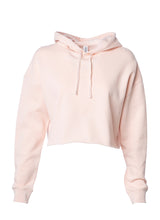 Load image into Gallery viewer, Womens Cropped Blush Hooded Sweatshirt

