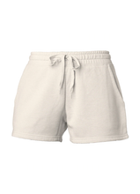 Load image into Gallery viewer, Womens super soft lounge sweatshorts in Bone Off White
