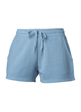 Load image into Gallery viewer, Womens super soft lounge sweatshorts in Misty Blue
