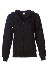 Load image into Gallery viewer, Womens Lightweight Black Full Zip Up Hoodie Sweatshirt
