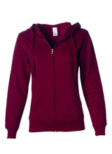 Load image into Gallery viewer, Womens Lightweight Blackberry Full Zip Up Hoodie Sweatshirt
