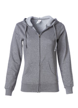 Load image into Gallery viewer, Womens Lightweight Gunmetal Heather Grey Full Zip Up Hoodie Sweatshirt
