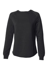 Load image into Gallery viewer, Women&#39;s Color Washed Ultra Soft Vintage Black Crew Sweatshirt
