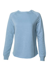 Load image into Gallery viewer, Women&#39;s Color Washed Ultra Soft Vintage Misty Blue Crew Sweatshirt
