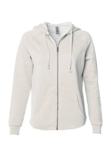 Load image into Gallery viewer, Women&#39;s Vintage Bone Color Washed Zip Hoodie
