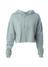 Load image into Gallery viewer, Womens Cropped Sage Hooded Sweatshirt
